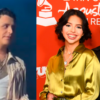 Christian Nodal hace gestos mientras canta con Angela Aguilar ¿será que ya se canso?
