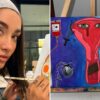 La cantante María Becerra crea una pintura que representa el complicado momento que paso