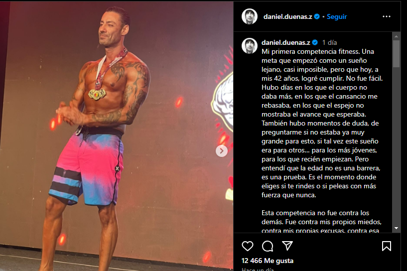 El presentador Daniel Dueñas debutó como modelo fitnes 2 Captura de pantalla 35 e1751298735687